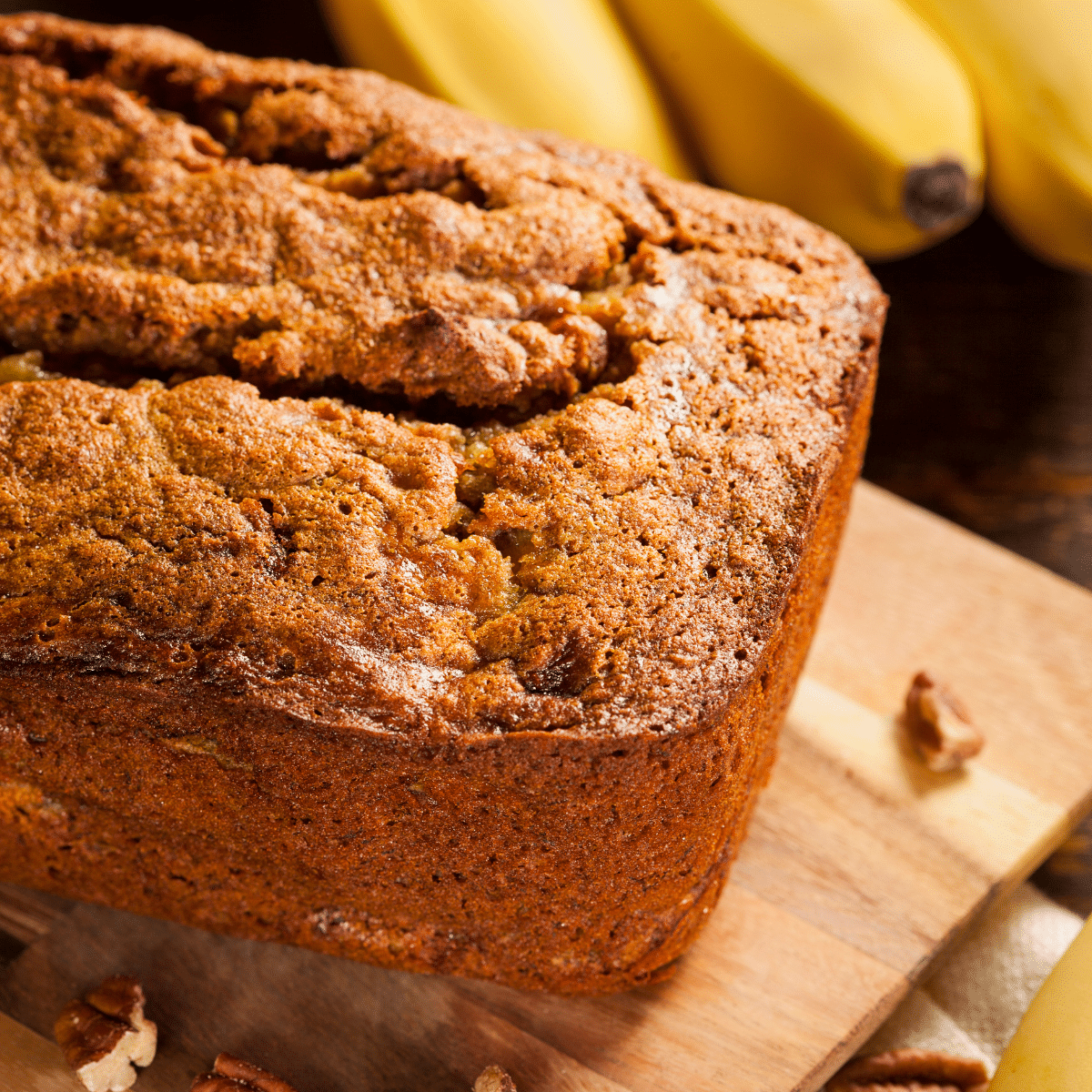 Freshly baked whole wheat banana bread