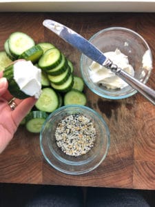 Low Carb Everything Bagel Cucumber Sandwiches