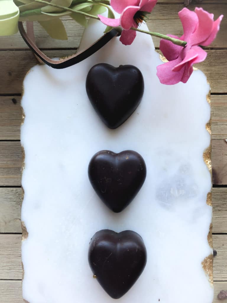 Dark Chocolate Valentine Candy Hearts