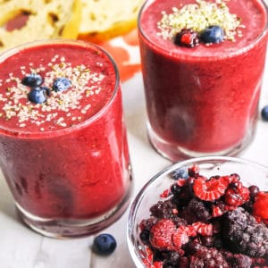 Triple Berry Smoothie with Pomegranate - Healthy With a Chance of Sprinkles