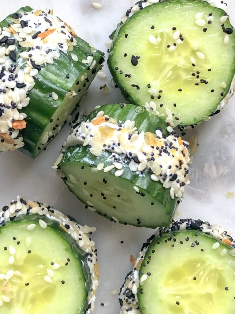 Cucumber Sandwiches with Everything Bagel Seasoning